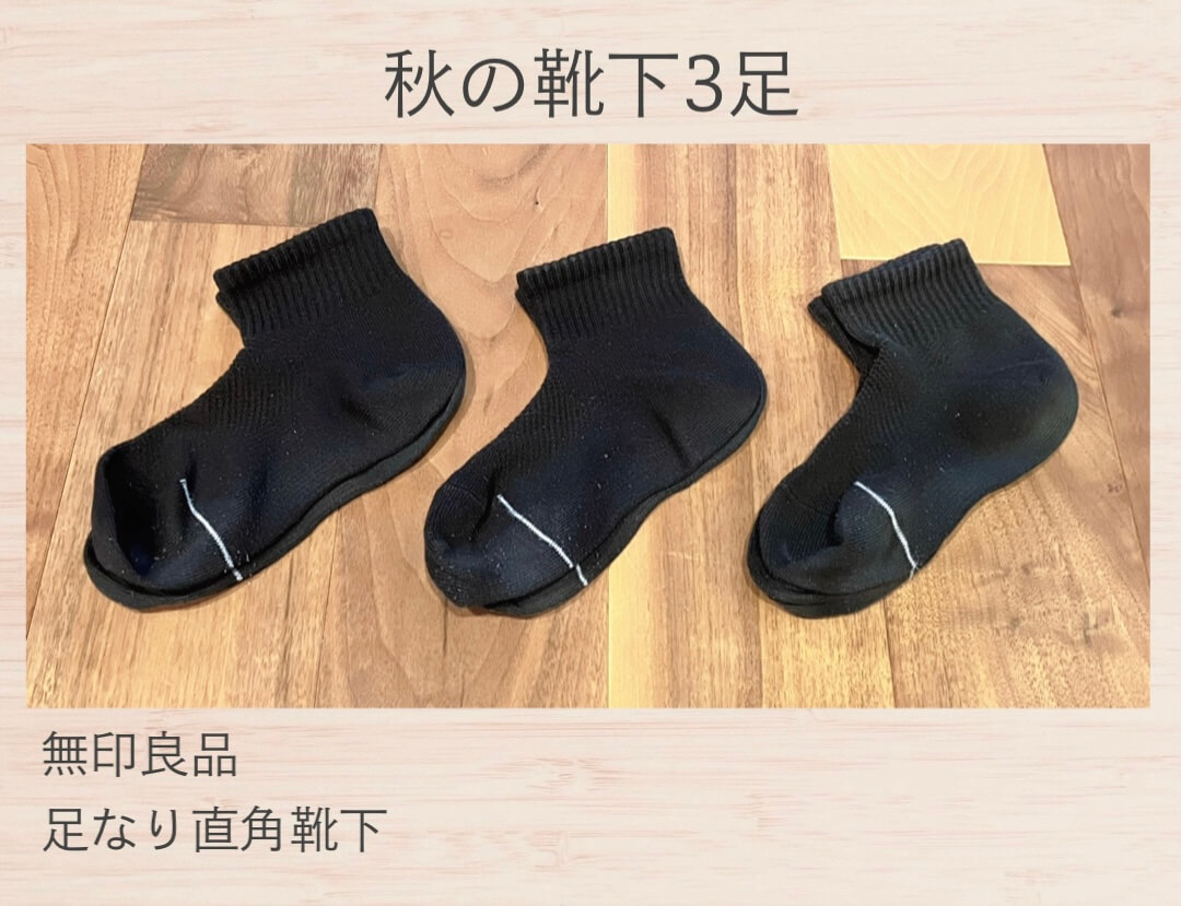 秋の靴下３足