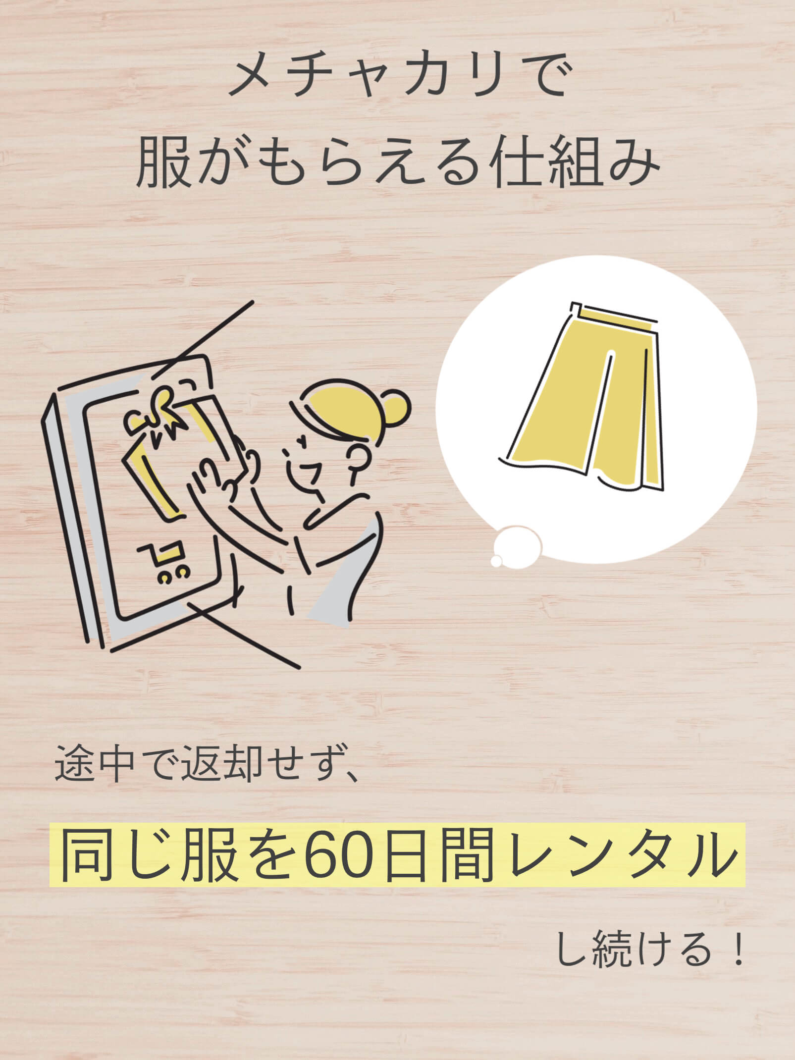 メチャカリで服がもらえる仕組み