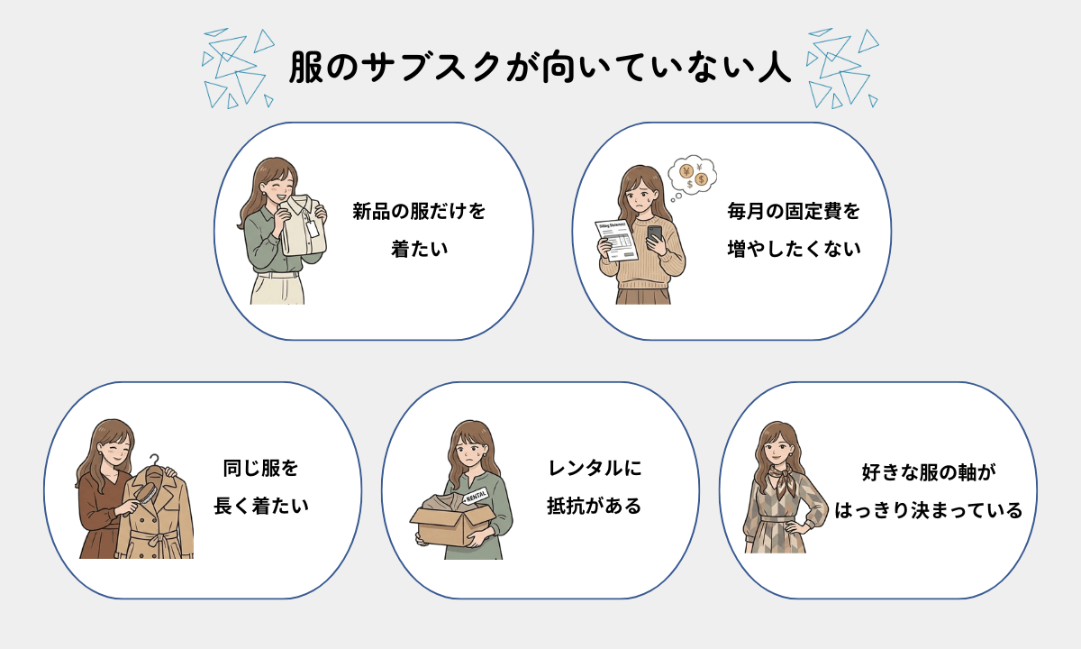 サブスクが向いていない人