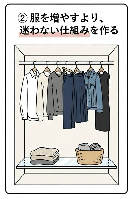 服を増やすより迷わない仕組みを作る