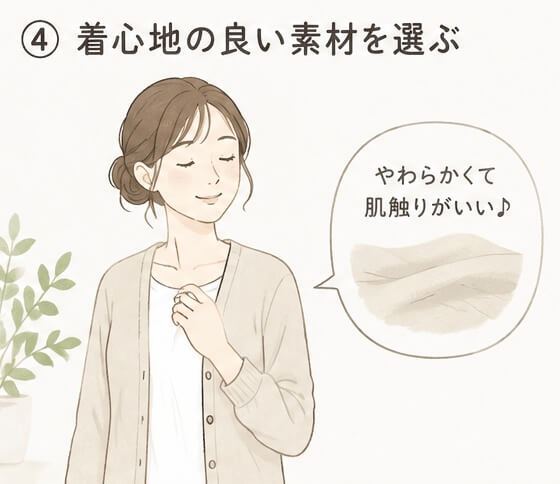 ④着心地の良い素材を選ぶ