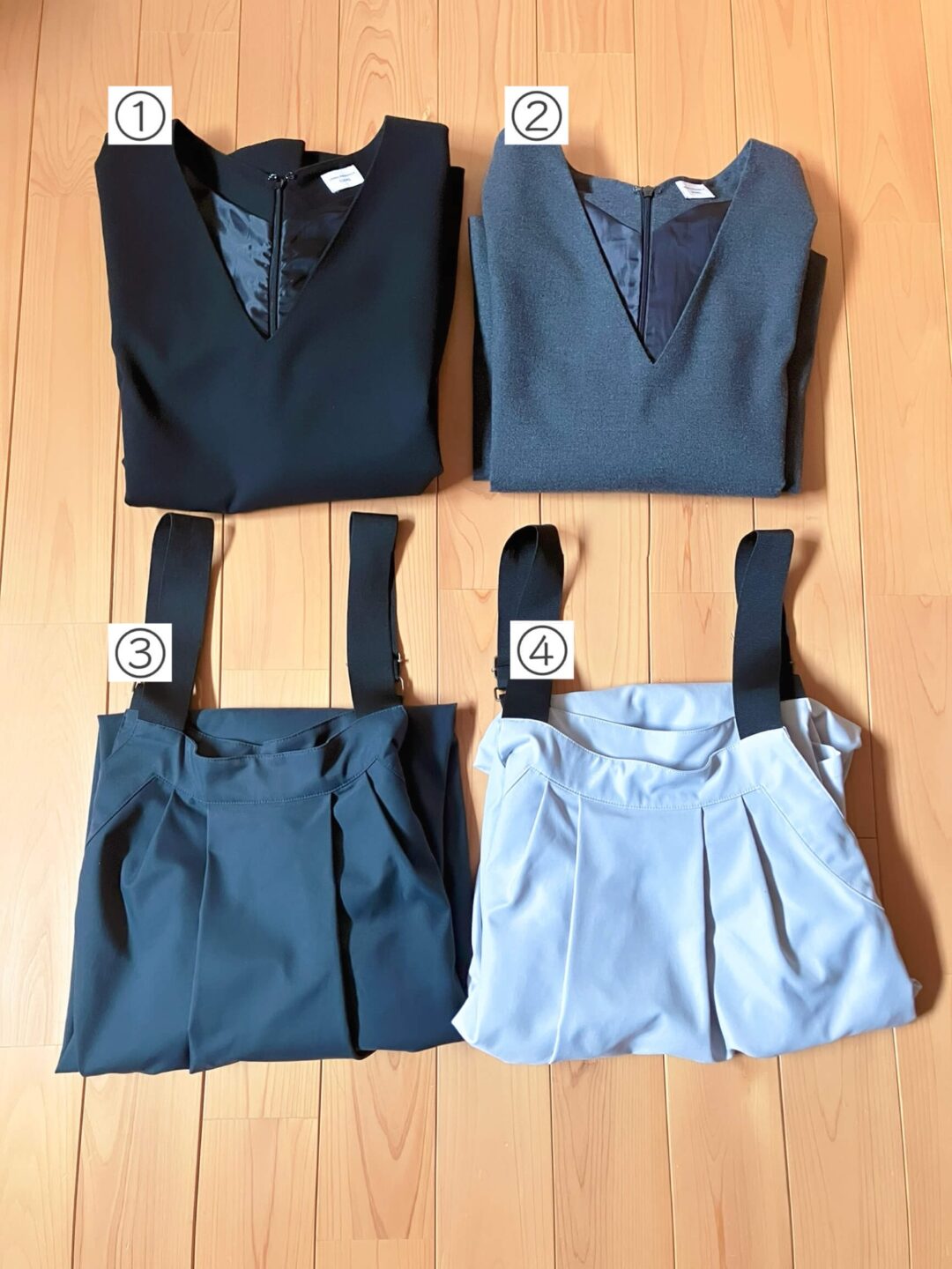 見直した４着のジャンパースカート