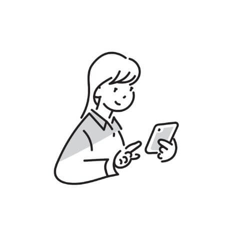 スマホを見る